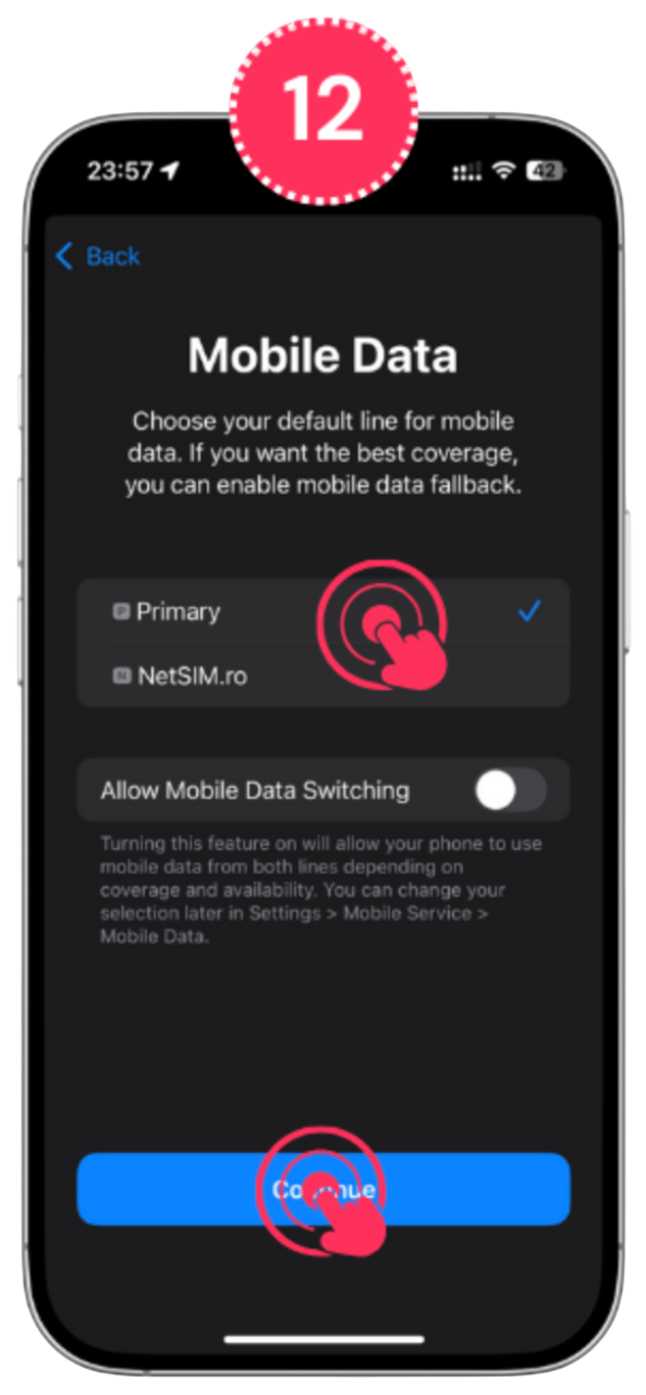 instalare eSIM iPhone