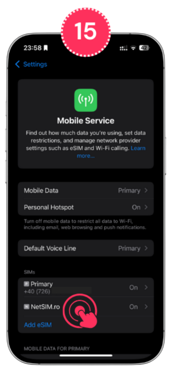 instalare eSIM iPhone