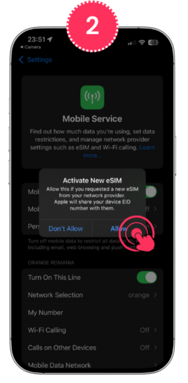 instalare eSIM iPhone