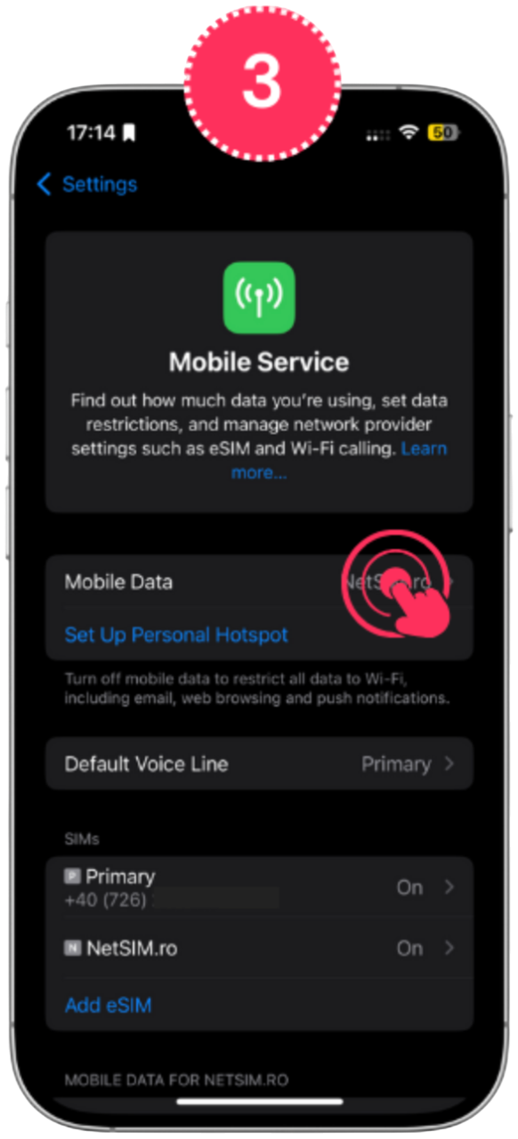 instalare eSIM iPhone