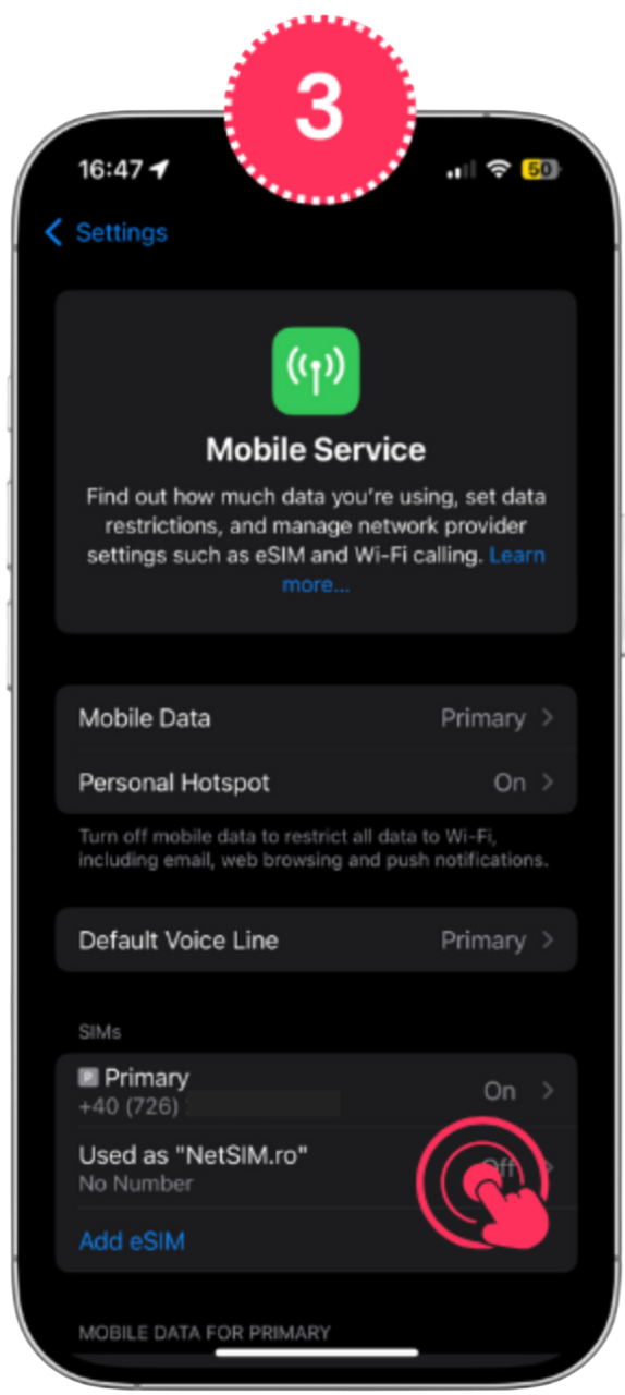 instalare eSIM iPhone