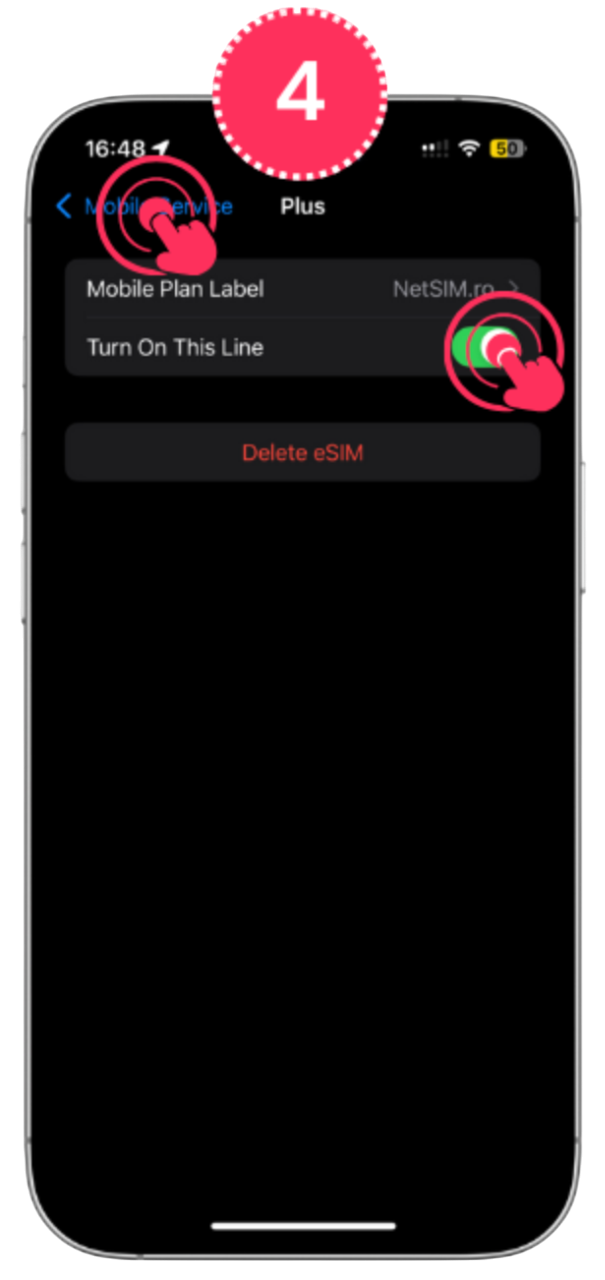 instalare eSIM iPhone