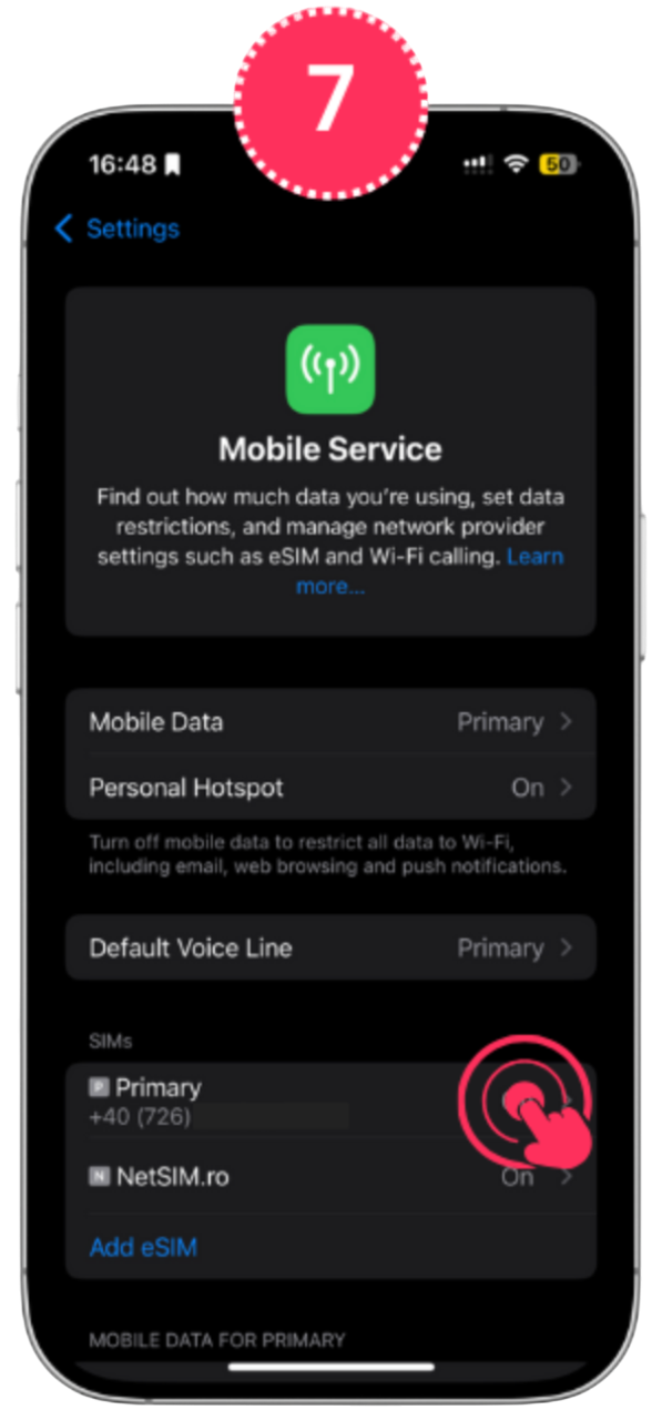 instalare eSIM iPhone