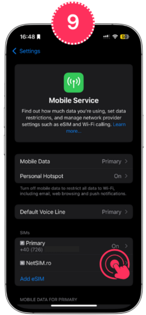 instalare eSIM iPhone